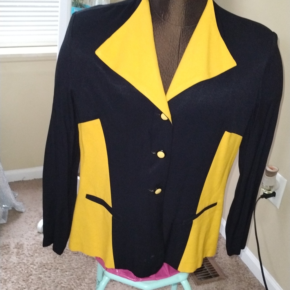 Black and Yellow women's blazer
